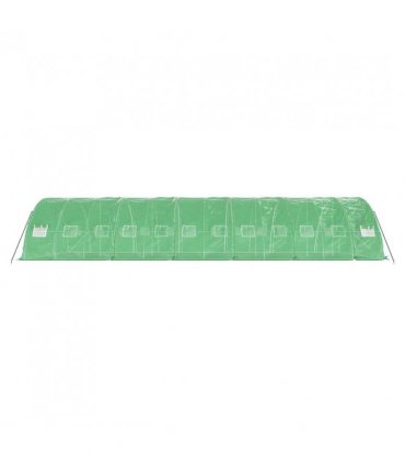 vidaXL Greenhouse with Steel Frame Green 60 m² 12x5x2.3 m — Size: 12 x 5 x 2.3 m