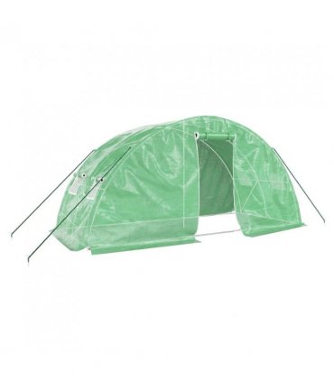 vidaXL Greenhouse with Steel Frame Green 10 m² 5x2x2.3 m — Size: 5 x 2 x 2.3 m