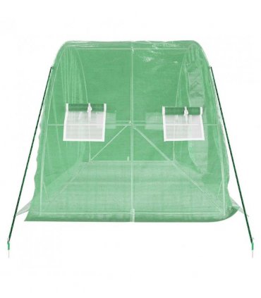vidaXL Greenhouse with Steel Frame Green 10 m² 5x2x2.3 m — Size: 5 x 2 x 2.3 m