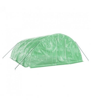 vidaXL Greenhouse with Steel Frame Green 30 m² 6x5x2.3 m — Size: 6 x 5 x 2.3 m