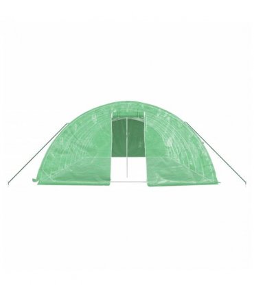vidaXL Greenhouse with Steel Frame Green 40 m² 8x5x2.3 m — Size: 8 x 5 x 2.3 m