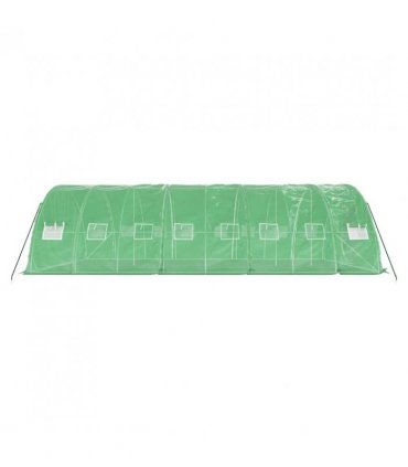 vidaXL Greenhouse with Steel Frame Green 40 m² 8x5x2.3 m — Size: 8 x 5 x 2.3 m