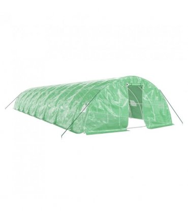 vidaXL Greenhouse with Steel Frame Green 80 m² 16x5x2.3 m — Size: 16 x 5 x 2.3 m