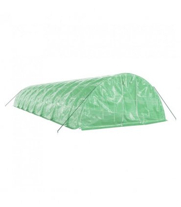 vidaXL Greenhouse with Steel Frame Green 80 m² 16x5x2.3 m — Size: 16 x 5 x 2.3 m