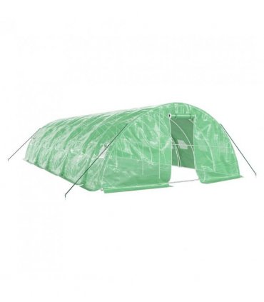 vidaXL Greenhouse with Steel Frame Green 50 m² 10x5x2.3 m — Size: 10 x 5 x 2.3 m