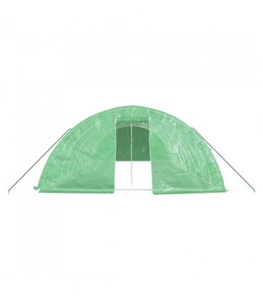 vidaXL Greenhouse with Steel Frame Green 50 m² 10x5x2.3 m — Size: 10 x 5 x 2.3 m