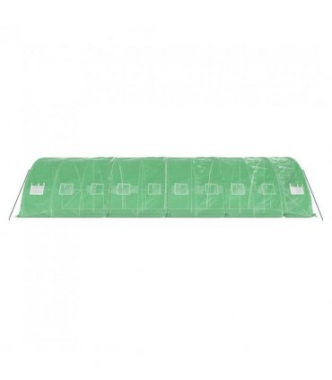 vidaXL Greenhouse with Steel Frame Green 50 m² 10x5x2.3 m — Size: 10 x 5 x 2.3 m