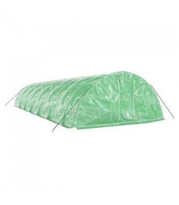 vidaXL Greenhouse with Steel Frame Green 70 m² 14x5x2.3 m — Size: 14 x 5 x 2.3 m