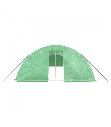 vidaXL Greenhouse with Steel Frame Green 70 m² 14x5x2.3 m — Size: 14 x 5 x 2.3 m
