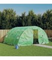 vidaXL Greenhouse with Steel Frame Green 20 m² 5x4x2.3 m — Size: 5 x 4 x 2.3 m