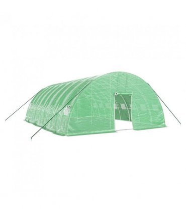 vidaXL Greenhouse with Steel Frame Green 48 m² 8x6x2.85 m — Size: 8 x 6 x 2.85 m