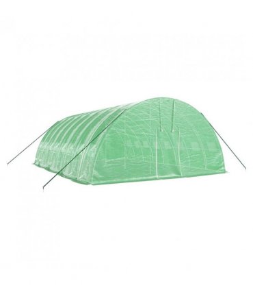 vidaXL Greenhouse with Steel Frame Green 48 m² 8x6x2.85 m — Size: 8 x 6 x 2.85 m
