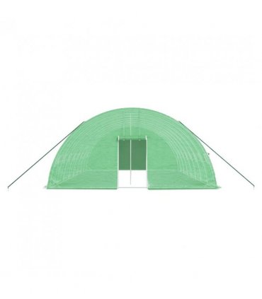 vidaXL Greenhouse with Steel Frame Green 48 m² 8x6x2.85 m — Size: 8 x 6 x 2.85 m