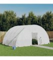 vidaXL Greenhouse with Steel Frame White 24 m² 6x4x2.85 m — Size: 6 x 4 x 2.85 m