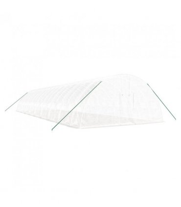 vidaXL Greenhouse with Steel Frame White 108 m² 18x6x2.85 m — Size: 18 x 6 x 2.85 m