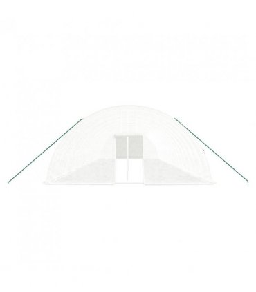 vidaXL Greenhouse with Steel Frame White 108 m² 18x6x2.85 m — Size: 18 x 6 x 2.85 m
