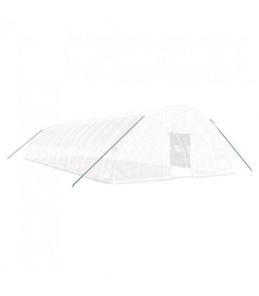 vidaXL Greenhouse with Steel Frame White 96 m² 16x6x2.85 m — Size: 16 x 6 x 2.85 m