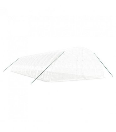 vidaXL Greenhouse with Steel Frame White 96 m² 16x6x2.85 m — Size: 16 x 6 x 2.85 m