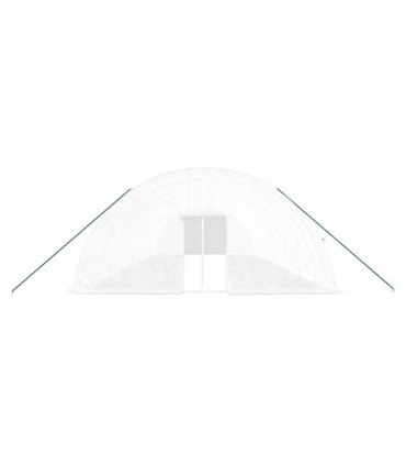 vidaXL Greenhouse with Steel Frame White 96 m² 16x6x2.85 m — Size: 16 x 6 x 2.85 m
