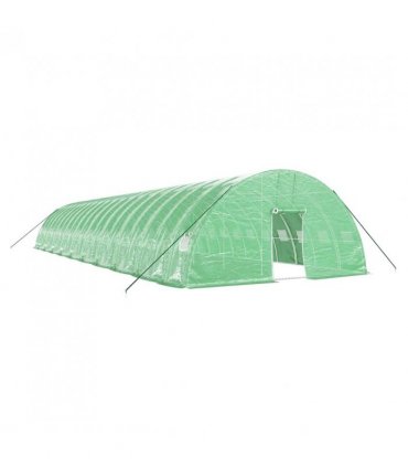 vidaXL Greenhouse with Steel Frame Green 120 m² 20x6x2.85 m — Size: 20 x 6 x 2.85 m