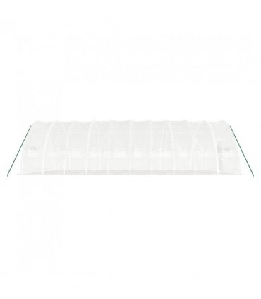 vidaXL Greenhouse with Steel Frame White 60 m² 10x6x2.85 m — Size: 10 x 6 x 2.85 m