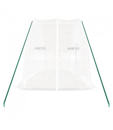 vidaXL Greenhouse with Steel Frame White 12 m² 6x2x2.85 m — Size: 6 x 2 x 2.85 m