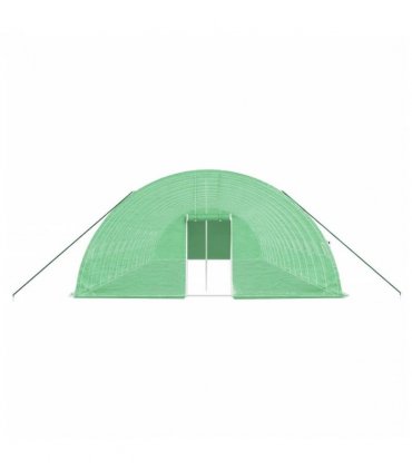 vidaXL Greenhouse with Steel Frame Green 84 m² 14x6x2.85 m — Size: 14 x 6 x 2.85 m