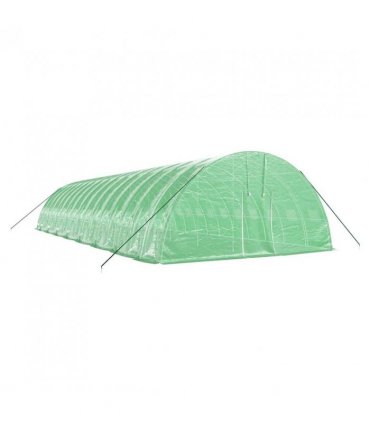 vidaXL Greenhouse with Steel Frame Green 96 m² 16x6x2.85 m — Size: 16 x 6 x 2.85 m