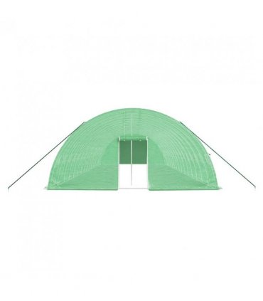 vidaXL Greenhouse with Steel Frame Green 96 m² 16x6x2.85 m — Size: 16 x 6 x 2.85 m
