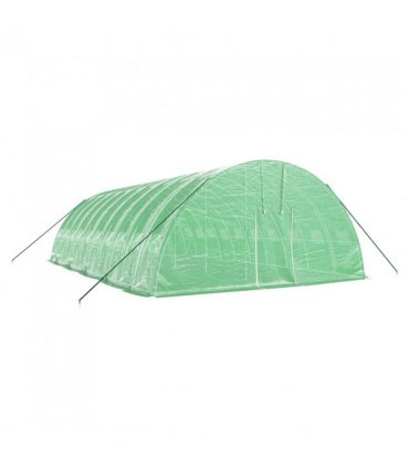 vidaXL Greenhouse with Steel Frame Green 60 m² 10x6x2.85 m — Size: 10 x 6 x 2.85 m