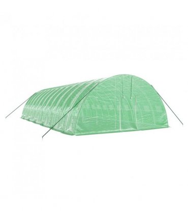 vidaXL Greenhouse with Steel Frame Green 72 m² 12x6x2.85 m — Size: 12 x 6 x 2.85 m