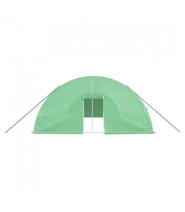 vidaXL Greenhouse with Steel Frame Green 72 m² 12x6x2.85 m — Size: 12 x 6 x 2.85 m