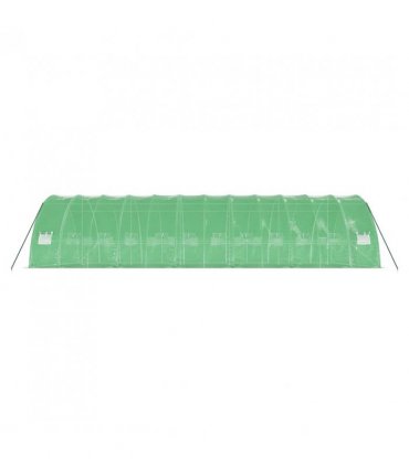 vidaXL Greenhouse with Steel Frame Green 72 m² 12x6x2.85 m — Size: 12 x 6 x 2.85 m