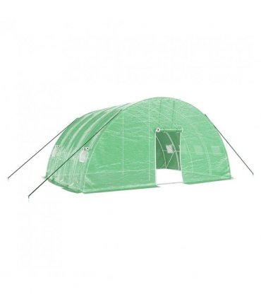 vidaXL Greenhouse with Steel Frame Green 24 m² 6x4x2.85 m — Size: 6 x 4 x 2.85 m