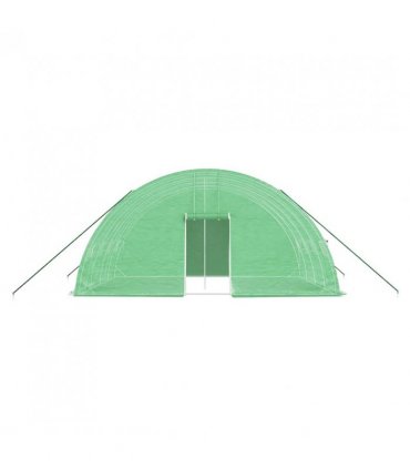 vidaXL Greenhouse with Steel Frame Green 24 m² 6x4x2.85 m — Size: 6 x 4 x 2.85 m