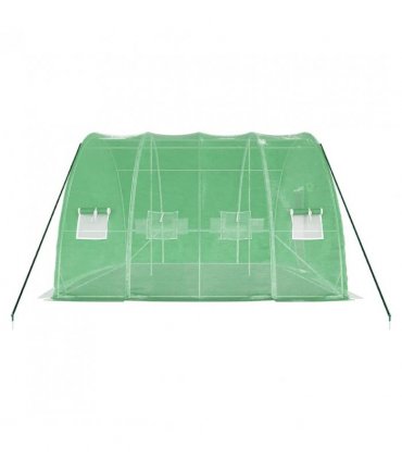 vidaXL Greenhouse with Steel Frame Green 24 m² 6x4x2.85 m — Size: 6 x 4 x 2.85 m