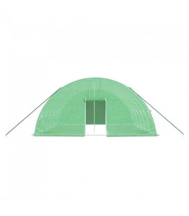 vidaXL Greenhouse with Steel Frame Green 36 m² 6x6x2.85 m — Size: 6 x 6 x 2.85 m