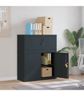 vidaXL File Cabinet Anthracite 90x40x110 cm Steel — Size: 90 x 40 x 110 cm