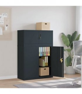 vidaXL File Cabinet Anthracite 90x40x130 cm Steel — Size: 90 x 40 x 130 cm