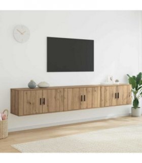 vidaXL Wall-mounted TV Cabinet Set 3 pcs Artisan Oak 80 x 34.5 x 40 cm