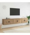 vidaXL Wall-mounted TV Cabinet Set 3 pcs Artisan Oak 80 x 34.5 x 40 cm