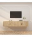 vidaXL Wall-mounted TV Cabinets 2 pcs Sonoma Oak 100x34.5x40 cm