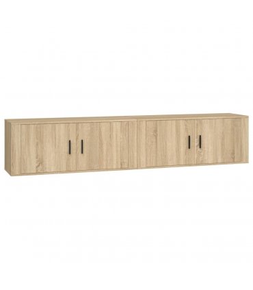 vidaXL Wall-mounted TV Cabinets 2 pcs Sonoma Oak 100x34.5x40 cm