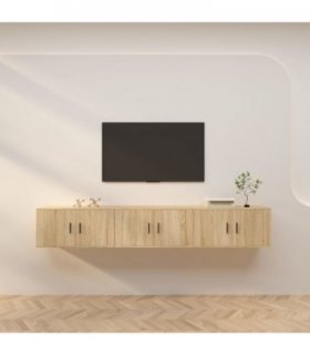 vidaXL Wall-mounted TV Cabinets 3 pcs Sonoma Oak 80x34.5x40 cm