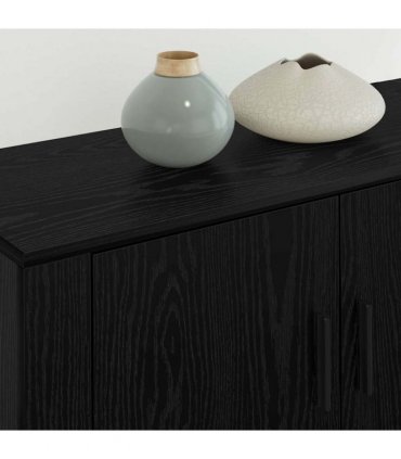 vidaXL Wall-mounted TV Cabinet Set 3 pcs Black Oak 80 x 34.5 x 40 cm