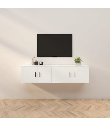 vidaXL Wall-mounted TV Cabinets 2 pcs White 80x34.5x40 cm