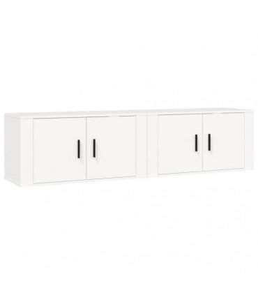 vidaXL Wall-mounted TV Cabinets 2 pcs White 80x34.5x40 cm