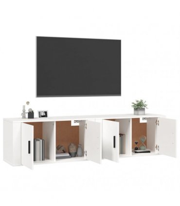 vidaXL Wall-mounted TV Cabinets 2 pcs White 80x34.5x40 cm