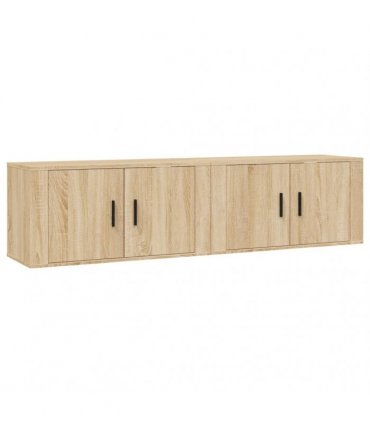 vidaXL Wall-mounted TV Cabinets 2 pcs Sonoma Oak 80x34.5x40 cm