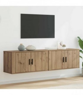 vidaXL Wall-mounted TV Cabinet Set 2 pcs Artisan Oak 80 x 34.5 x 40 cm